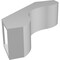 Ekena Millwork 5-in. W x 14-in. D x 14-in. H Stanfield Architectural Grade PVC Knee Brace BRCP05X14X14STA - alternate 4
